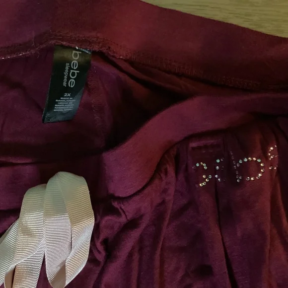 Bebe Short Sleeve Pajama Set Size 2X NWT - Picture 11 of 16